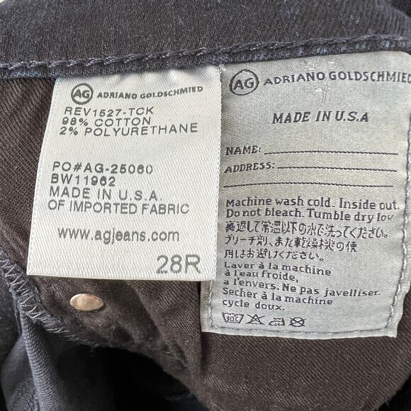 AG Adriano Goldschmied Dark Blue The Zip-Up Legging Ankle Skinny Jeans USA 28R - Picture 9 of 9